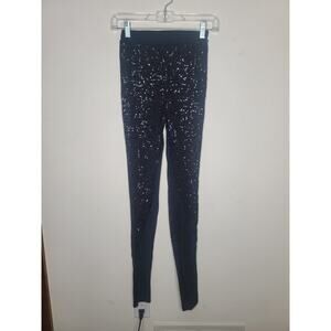 Weissman Dance black sequin sparkle leggings pants - SMALL